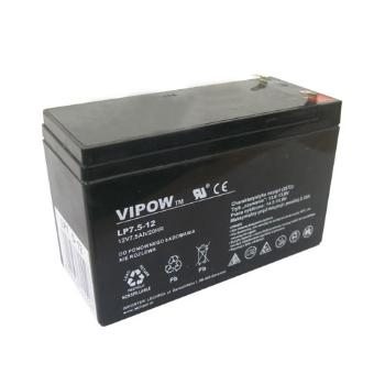 Baterie olověná 12V 7.5Ah VIPOW BAT0214
