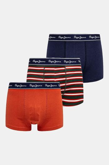 Boxerky Pepe Jeans RETRO STPS TK 3-pack pánské, tmavomodrá barva, PMU11161