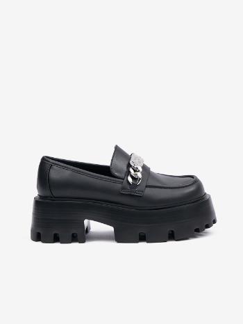 Steve Madden Motoride Loafer Mokasíny Černá