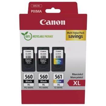 CANON PG-560-XL - originální cartridge, černá + barevná