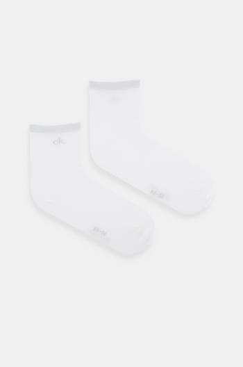 Ponožky Calvin Klein 2-pack dámské, bílá barva, 701229680