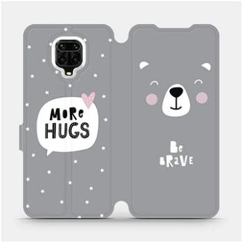 Flipové pouzdro na mobil Xiaomi Redmi Note 9 Pro - MH06P Be brave - more hugs (5903516248414)