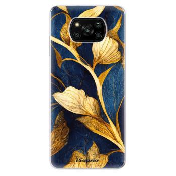 Odolné silikonové pouzdro iSaprio - Gold Leaves - Xiaomi Poco X3 Pro / X3 NFC