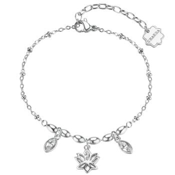 Brosway Půvabný ocelový náramek s lotosovým květem Chakra BHKB259