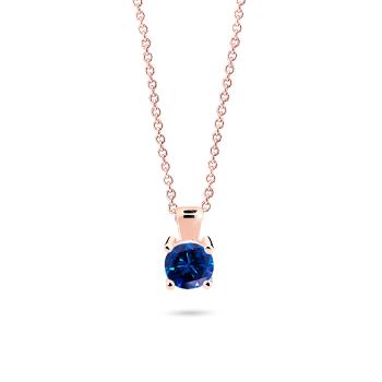 Cutie Diamonds Nadčasový přívěsek z růžového zlata se safírem DZ8010-40-SF-X-4