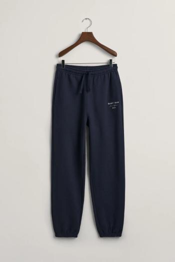 TEPLÁKY GANT RELAXED GRAPHIC SCRIPT SWEATPANTS EVENING BLUE