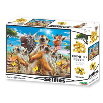 Puzzle 3D Surikata selfie 48 dílků