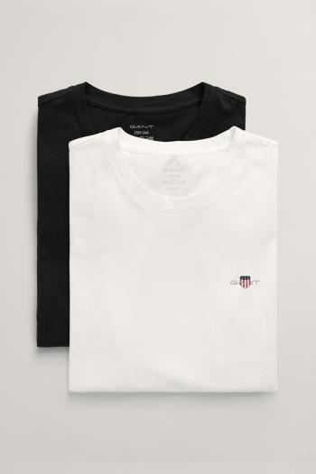 SPODNÍ PRÁDLO GANT C-NECK T-SHIRT 2-PACK BLACK / WHITE