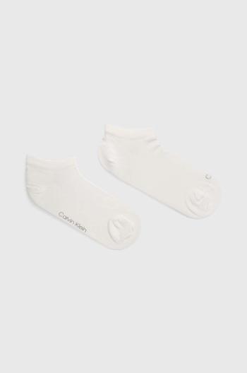 Ponožky Calvin Klein 2-pack dámské, bílá barva, 701226653