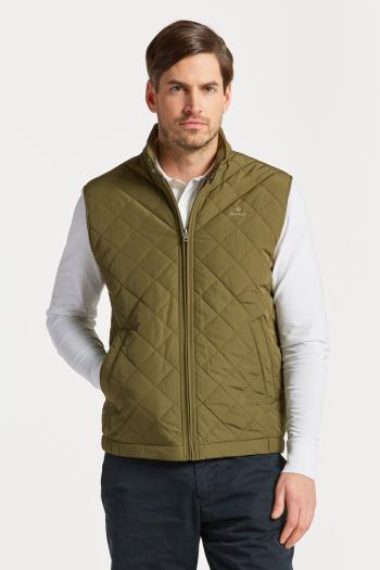 VESTA GANT D1. QUILTED WINDCHEATER VEST RACING GREEN