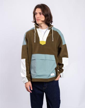 Knowledge Cotton Fleece Anorak 1100 Dark Olive L