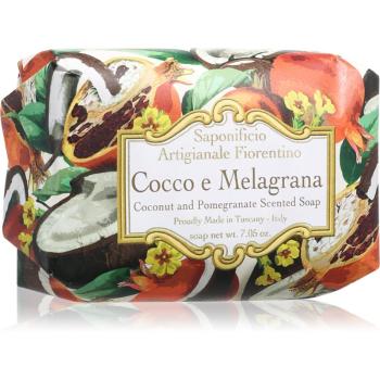 Saponificio Artigianale Fiorentino Coconut and Pomegranate Perfumed Soap přírodní tuhé mýdlo 200 g