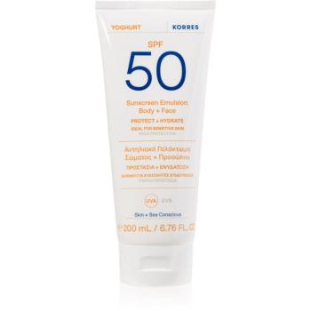 Korres Yoghurt opalovací emulze s hydratačním účinkem SPF 50 200 ml