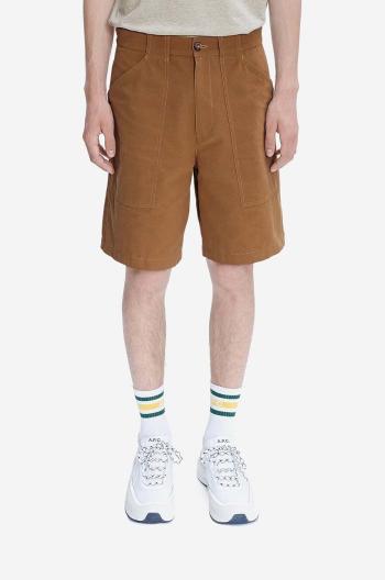 Bavlněné šortky A.P.C. Short Melbourne hnědá barva, COGBJ-H10179 CARAMEL