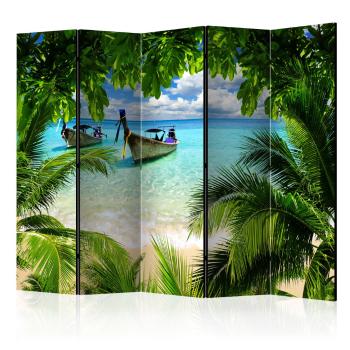 Paraván Tropical Paradise Dekorhome 225x172 cm (5-dílný)