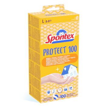 Spontex Protect jednorázové vinylové rukavice vel. L, 100 ks