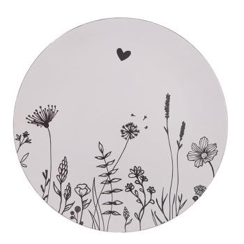 Béžový servírovací talíř s lučními květy Flora And Fauna - Ø 33*1 cm FAF85