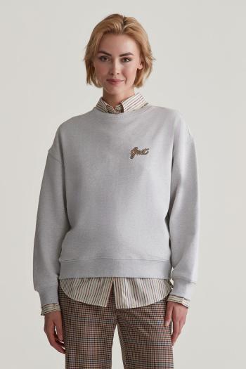 MIKINA GANT SCRIPT GRAPHIC C-NECK SWEAT PALE GREY MELANGE