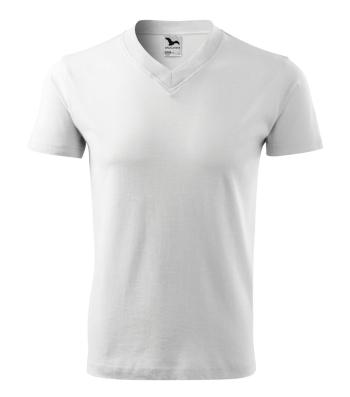 MALFINI Tričko V-neck - Bílá | XXXL