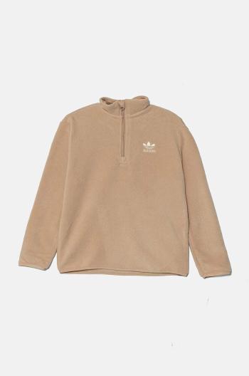 Dětská fleecová mikina adidas Originals POLAR FLEECE HZ béžová barva, IX9831