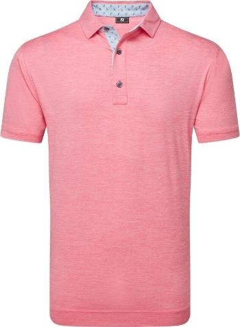 Footjoy Heather Lisle with Trim Mens Pink Lemonade Heather S Polo košile