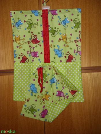 2 db-os csajos, katicás, cicás és uni - más ovis ruha- és tornazsák szett   100% design pamut