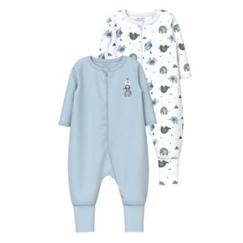 name it Spací overal 2-pack Baby Blue