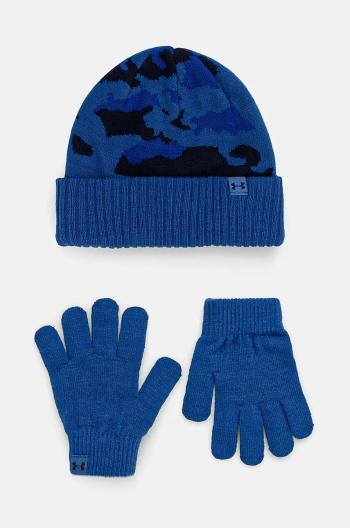 Čepice a dětské rukavice Under Armour B Beanie modrá barva, 1386641