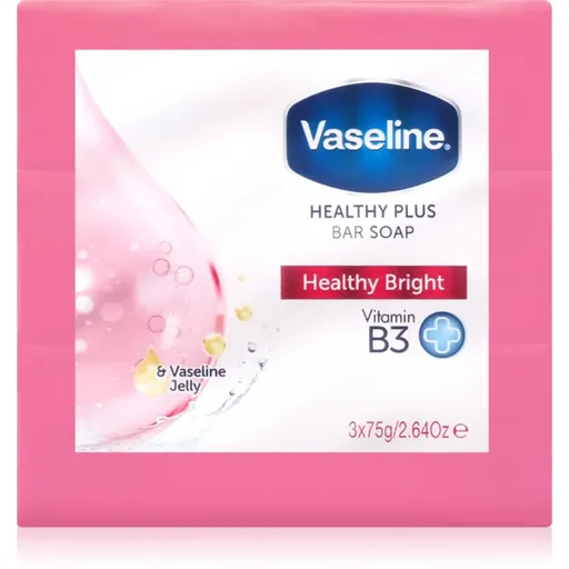 Vaseline Healthy Bright Bar Soap sada tuhých mýdel 3x75 g