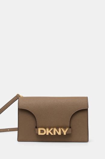 Kožená kabelka Dkny béžová barva, R435OG58