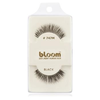 Bloom Natural nalepovací řasy z přírodních vlasů No. 747M (Black) 1 cm