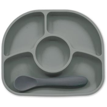 BBLÜV Yümi dělený talíř Grey 1 ks