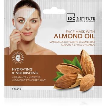 IDC Institute Almond Oil jednorázová platýnková maska na obličej 1 ks