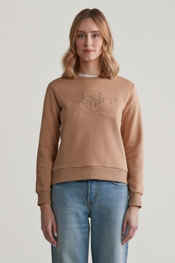 MIKINA GANT REG TONAL SHIELD C-NECK SWEAT CARAMEL BEIGE