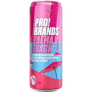ProBrands BCAA Drink 330 ml jahoda - malina  (Palma Beach) (7350021423870)