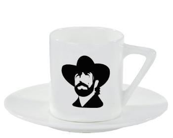 Espresso hrnek s podšálkem 100ml Chuck Norris