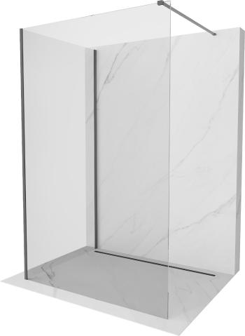 MEXEN/S Kioto Sprchová zástěna WALK-IN 110 x 85 cm, transparent, grafit metal 800-110-212-95-00-085