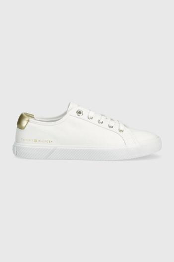 Tenisky Tommy Hilfiger LACE UP VULC SNEAKER dámské, bílá barva, FW0FW06957