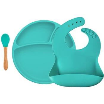 MINIKOIOI set na stolování BLW II, Aqua Green (8681176334360)