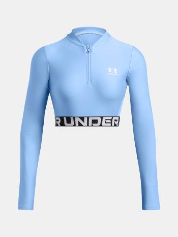 Under Armour HeatGear Rib 1/4 Zip LS Triko Modrá