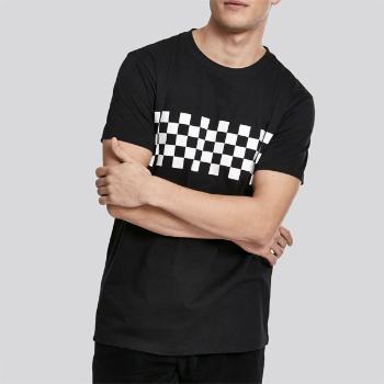 Urban Classics Check?Panel Tee black/white - 4XL