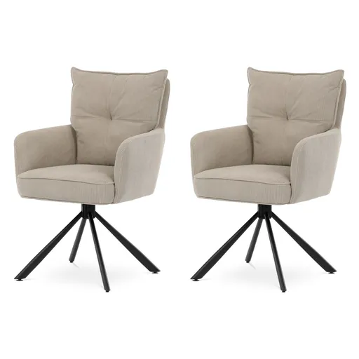 Sada jídelních židlí s vratným mechanismem HC-X1128 LAN2, manšestr, 2 ks