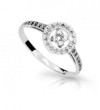 Cutie Jewellery Něžný prsten z bílého zlata se zirkonem Z6870-1990-10-X-2 58 mm