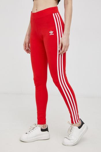 Legíny adidas Originals HD2348 dámské, červená barva, hladké, HD2348-VIVRED