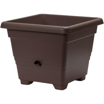 Jardinieră cu auto-irigare Plastia Bergamot50 x 50 cm, maro, maro închis, 50 x 50 cm