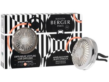 Maison Berger Paris Difuzér do auta Černá Angelika stříbrný (Car Diffuser)