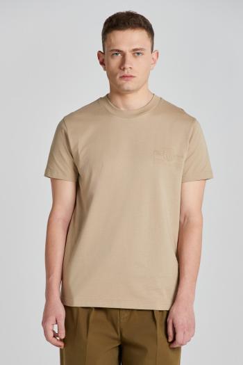 TRIČKO GANT REG MED TONAL SHIELD SS TSHIRT CONCRETE BEIGE