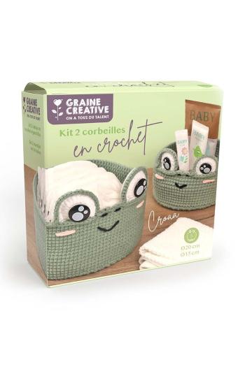 Sada DIY háčkované košíky Graine Creative Grenouille 2-pack