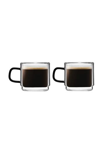 Vialli Design sada šálků na espresso Carbon 80 ml (2-pack)