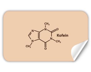 Samolepky obdelník Kofein